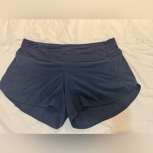 Lululemon speed up 4 in navy shorts